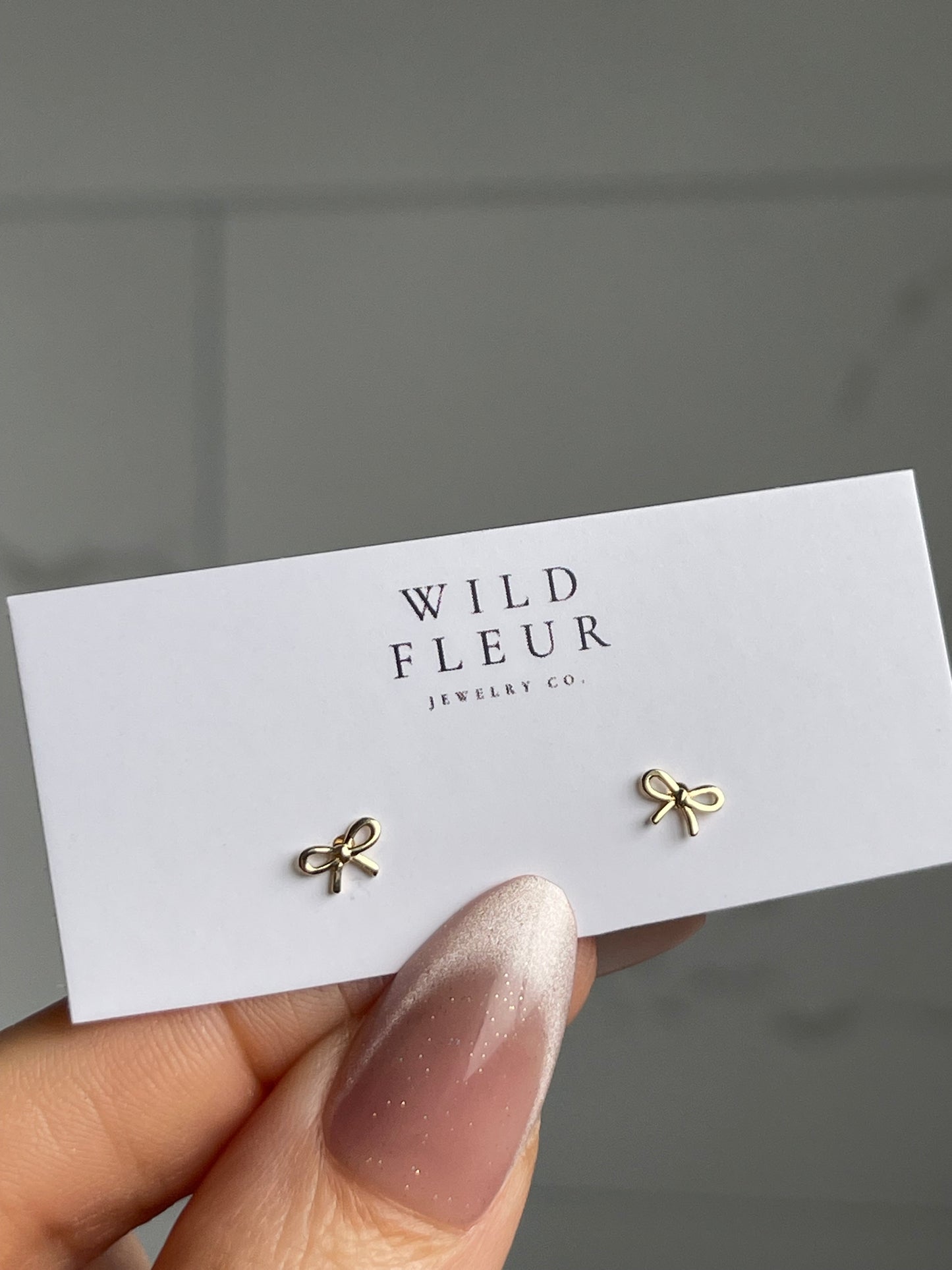 Dainty Bow Studs