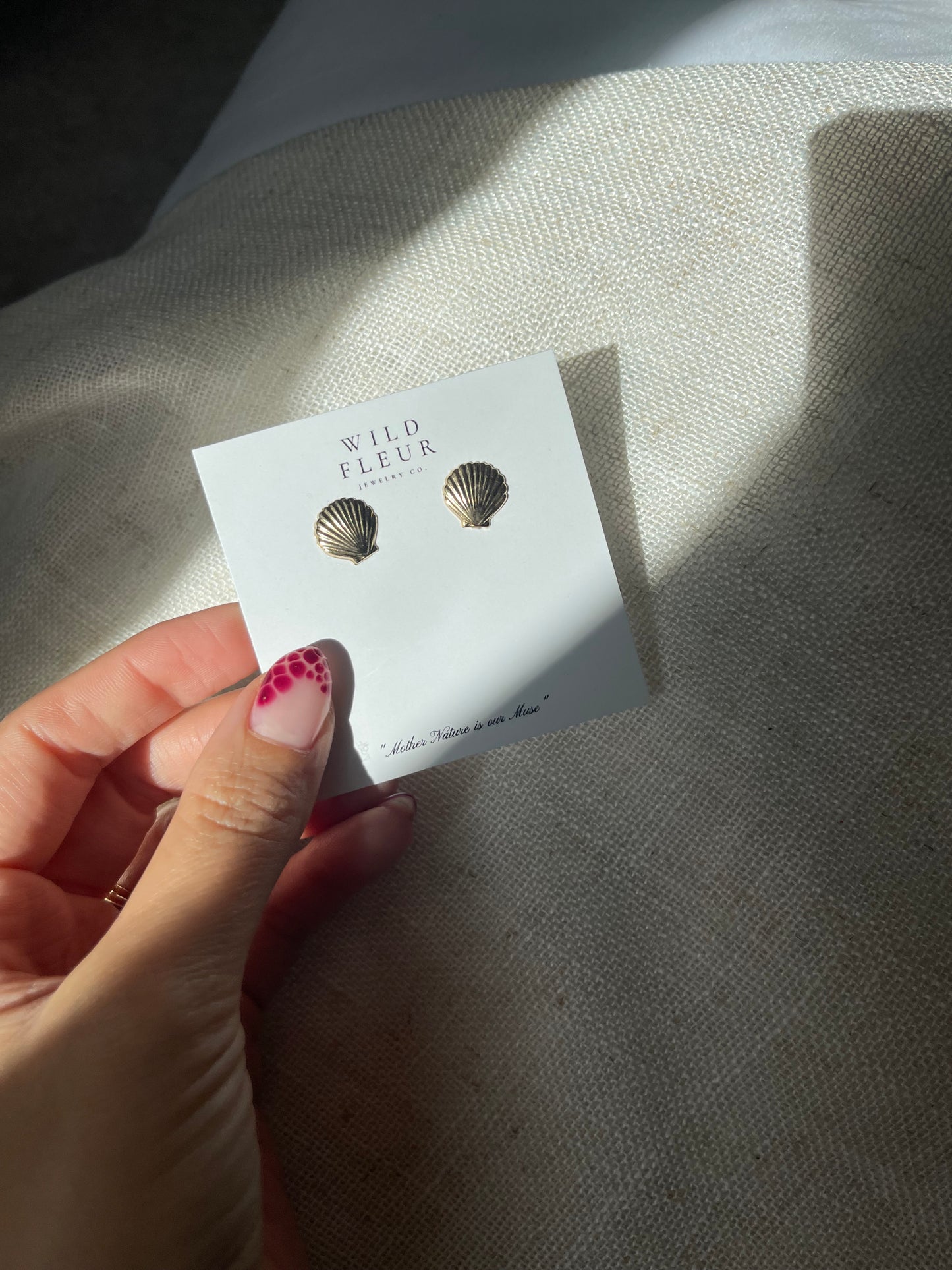 Large Seashell Studs